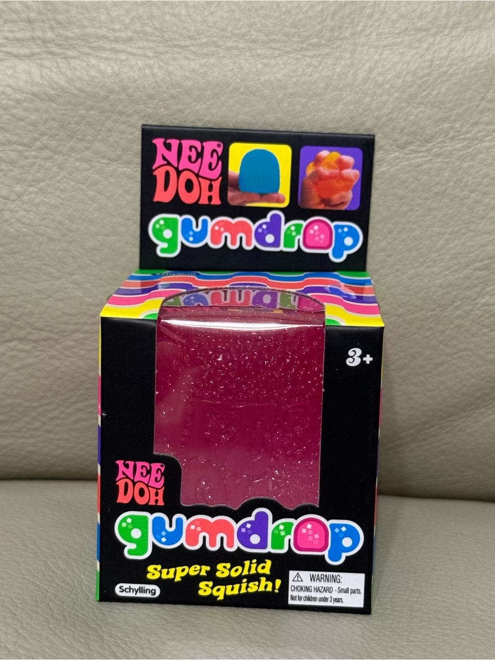 NEW Needoh Gumdrop PINK Viral Schylling Squishy Super Solid Squish Authentic!